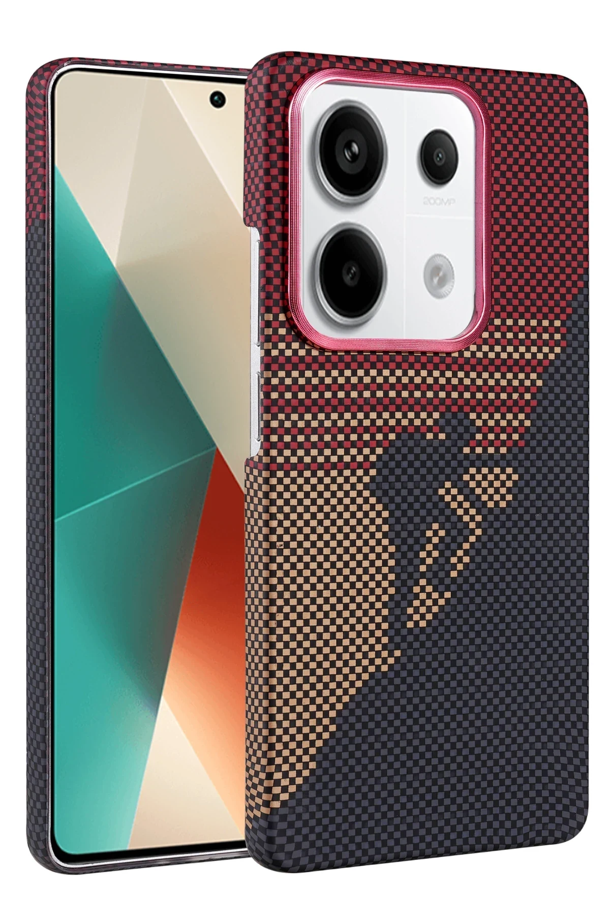 uryport Xiaomi Redmi Note 13 Pro 4G Vega Magsafe Kapak - Kırmızı