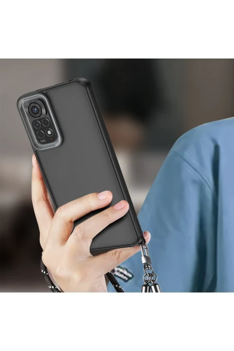 uryport Xiaomi Redmi Note 11 Kılıf Elegant Kapak - Titan Gri