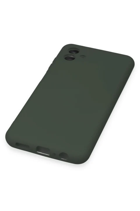 uryport Samsung Galaxy A04 Kılıf Nano içi Kadife Silikon - Koyu Yeşil