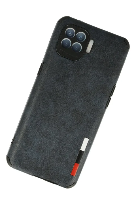 uryport Oppo Reno 4 Lite Kılıf Loop Deri Silikon - Lacivert