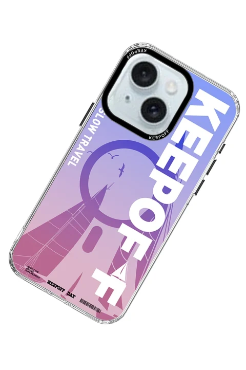 Keep Off Apple iPhone 15 Summer Travel Magsafe Kapak - Quiet Wandering