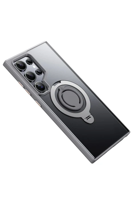 Joko Samsung Galaxy S24 Ultra Avatar 360 Dönen Magsafe Kapak - Titan Gri