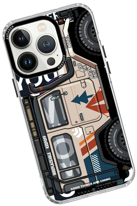 Keep Off Apple iPhone 15 Pro Max Cross Country Travel Magsafe Kapak - Jungle
