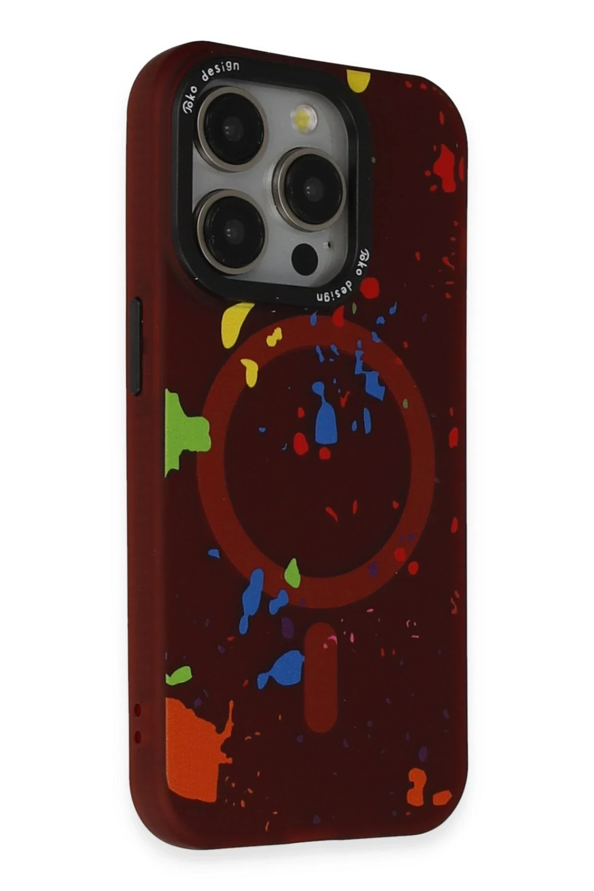 Joko Apple iPhone 15 Pro Max Colorful Magsafe Kapak - Kırmızı