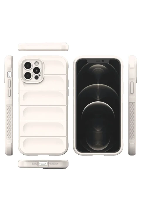 uryport Apple iPhone 12 Pro Max Kılıf Optimum Silikon - Krem