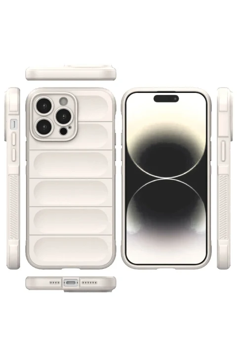 uryport Apple iPhone 13 Pro Max Kılıf Optimum Silikon - Krem
