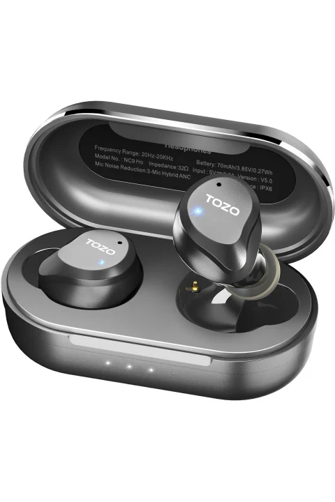 Tozo NC9 Pro Aktif Gürültü Engelleyici Özellikli Bluetooth 5.3 Kablosuz TWS Airpods Kulaklık - Siyah