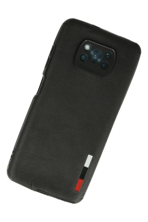 uryport Xiaomi Pocophone X3 Kılıf Loop Deri Silikon - Siyah