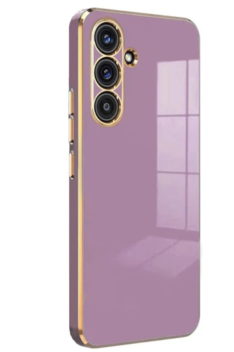 uryport Samsung Galaxy A24 4G Kılıf Volet Silikon - Mor
