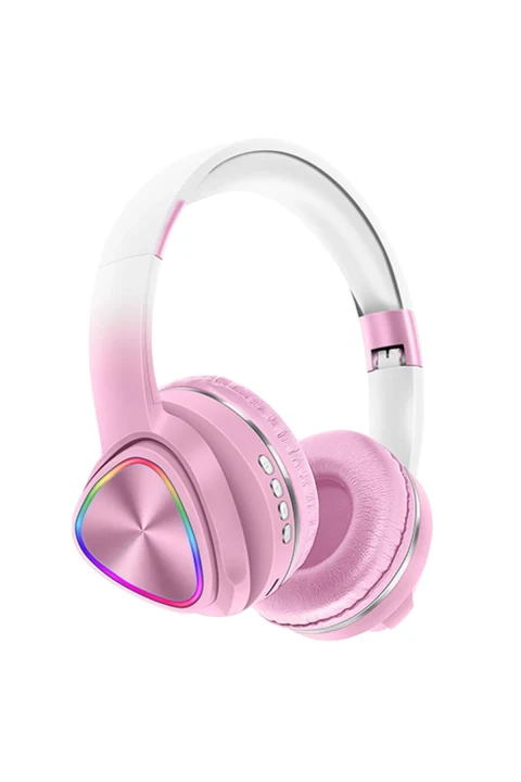 Karler Bass Tune 650 BT RGB Kablosuz Kafaüstü Kulaklık - Pembe