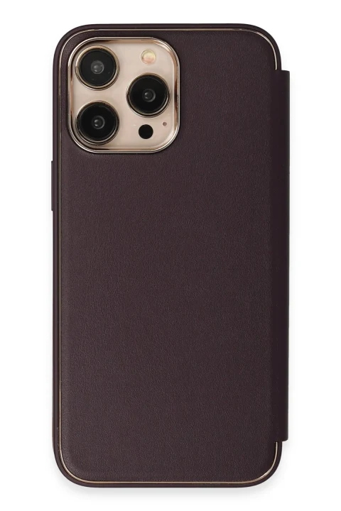 uryport Apple iPhone 14 Pro Max Kılıf Dolpin Kapaklı - Derin Mor