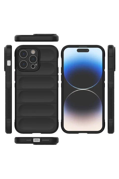 uryport Apple iPhone 13 Pro Kılıf Optimum Silikon - Siyah