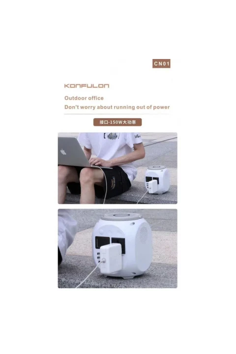 Konfulon CN01 Powerbank 45.000 mAh Kamp Şarj PD - Siyah