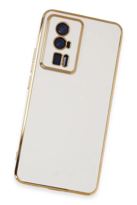 uryport Xiaomi Poco F5 Pro Kılıf Volet Silikon - Beyaz