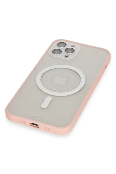 uryport Apple iPhone 12 Pro Max Kılıf Grand Magneticsafe Kapak - Pembe