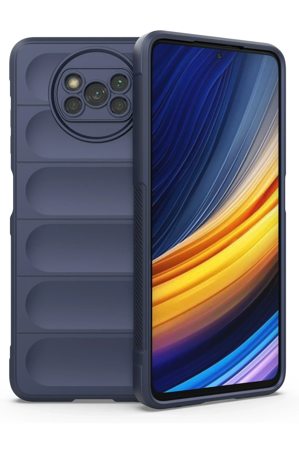 uryport Xiaomi Pocophone X3 Kılıf Optimum Silikon - Lacivert