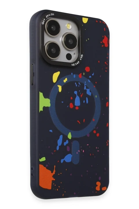 Joko Apple iPhone 14 Pro Colorful Magsafe Kapak - Lacivert