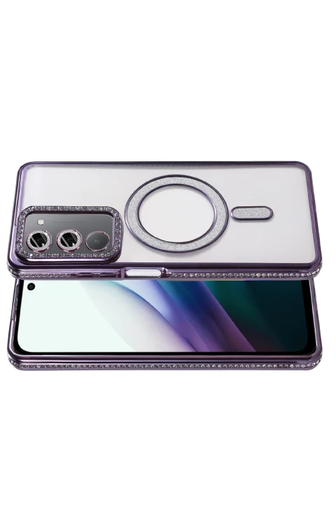 uryport Xiaomi Redmi 15 4G Joke Simli Magneticsafe Kılıf - Derin Mor