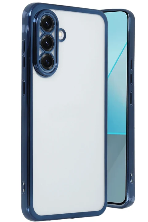 uryport Samsung Galaxy A56 Kılıf Razer Lensli Silikon - Lacivert