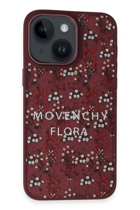 Movenchy Apple iPhone 14 Terra Desenli Kapak - Pembe - 1