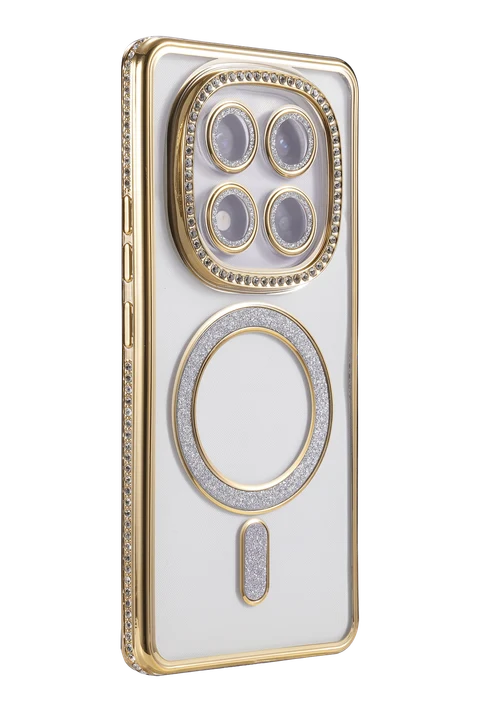 uryport Xiaomi Redmi Note 15 4G Joke Simli Magneticsafe Kılıf - Gold