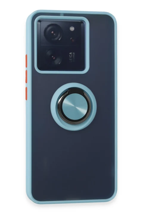 uryport Xiaomi Mi 13T Kılıf Montreal Yüzüklü Silikon Kapak - Buz Mavi