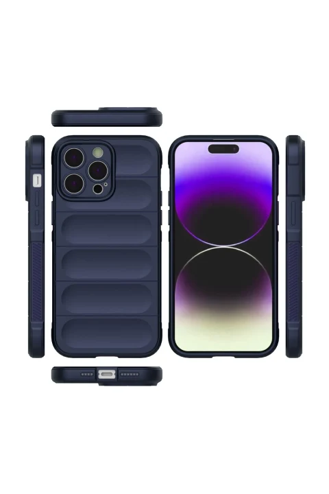 uryport Apple iPhone 14 Pro Max Kılıf Optimum Silikon - Lacivert