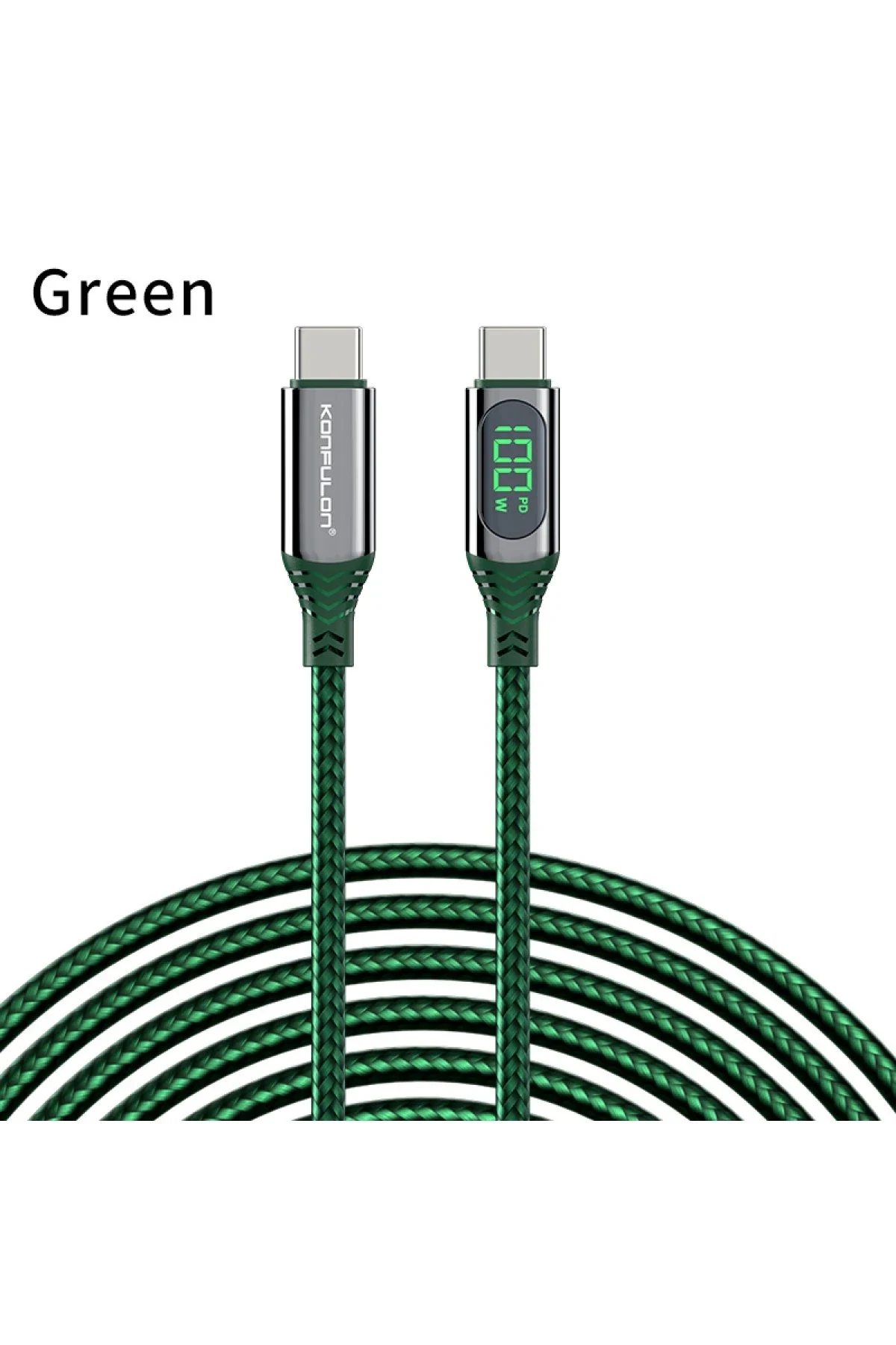 Konfulon DC42 100W Type-C Kablo - Yeşil