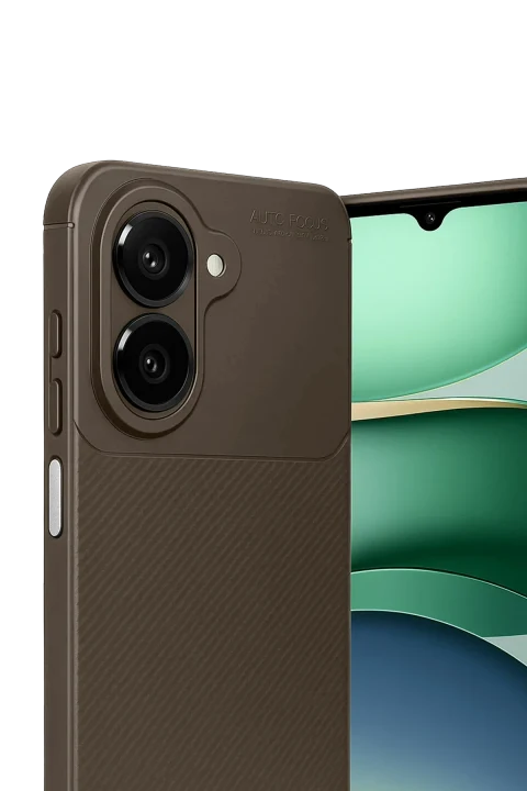 uryport Xiaomi Redmi A5 4G Auto Focus Karbon Kapak - Kahverengi