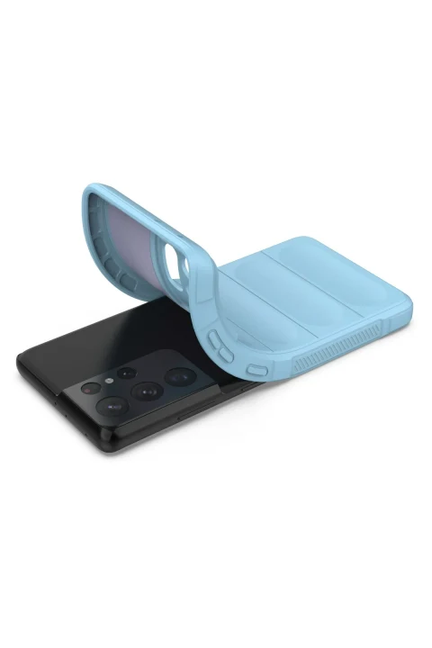 uryport Samsung Galaxy S21 Ultra Kılıf Optimum Silikon - Sky Blue