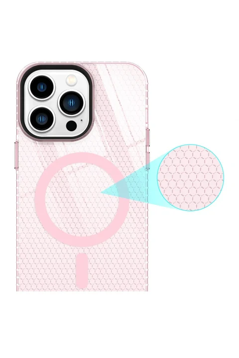 uryport Apple iPhone 14 Pro Max Kılıf Beta Magneticsafe Silikon - Pembe
