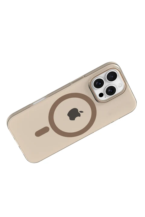 Joko Apple iPhone 16 Pro Max PC Blank Magsafe Kapak - Çöl Titanyum