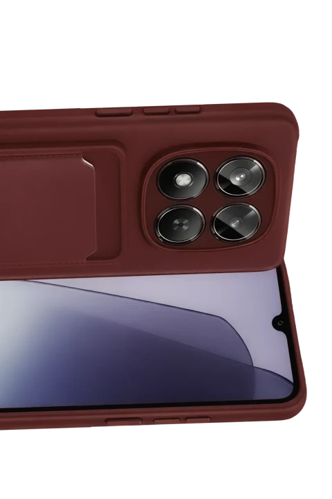 uryport Xiaomi Redmi Note 15 Pro 4G Kelvin Kartvizitli Silikon - Bordo