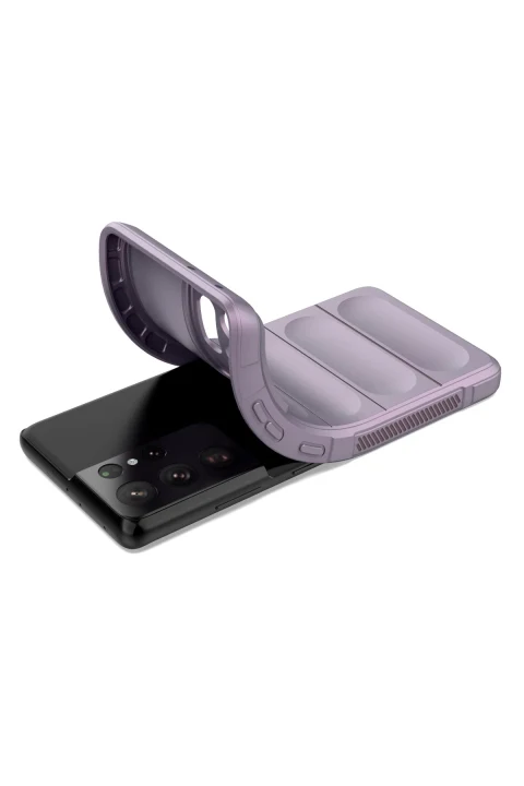 uryport Samsung Galaxy S21 Ultra Kılıf Optimum Silikon - Mor