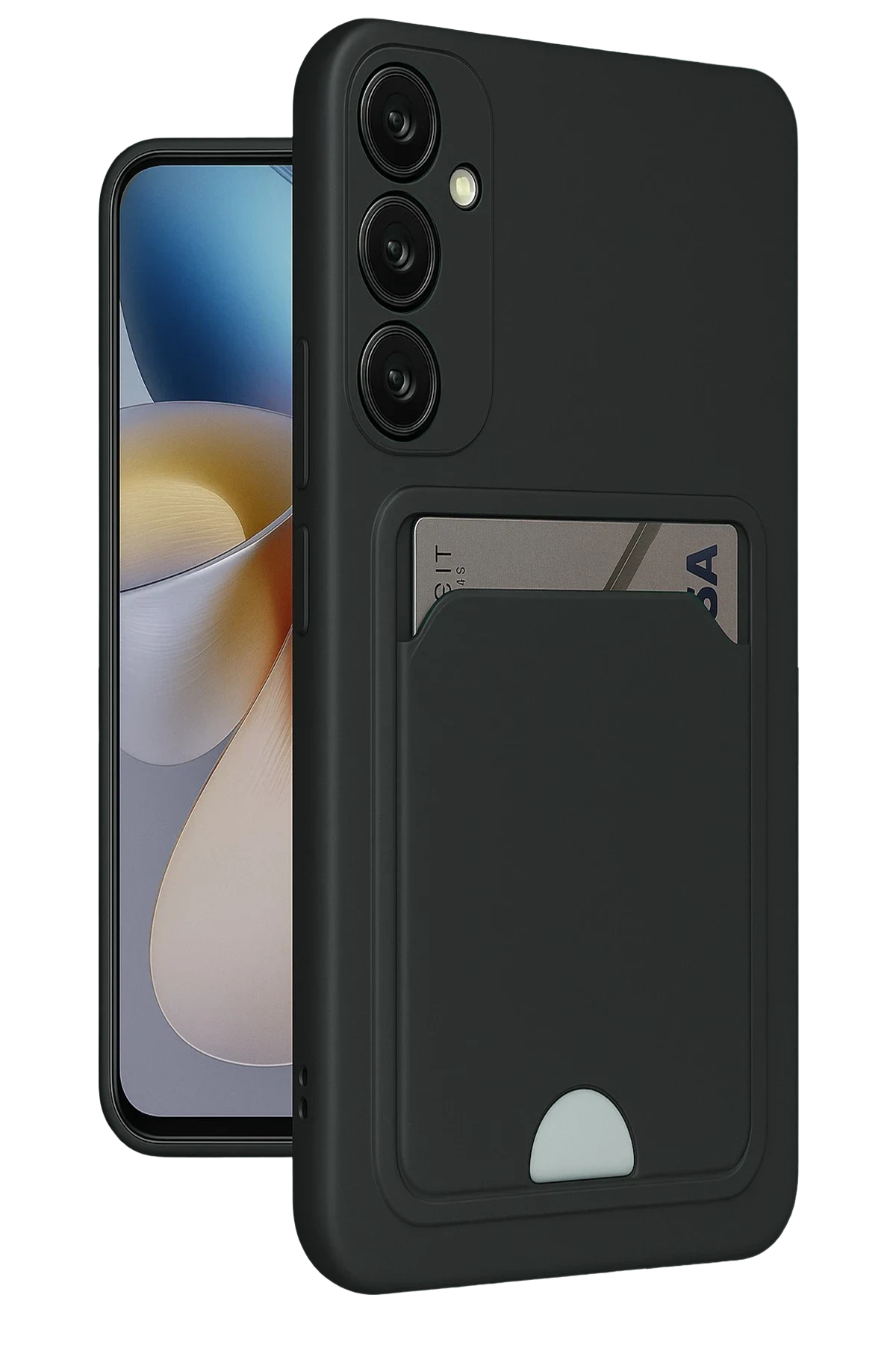 uryport Samsung Galaxy A26 Kılıf Kelvin Kartvizitli Silikon - Siyah