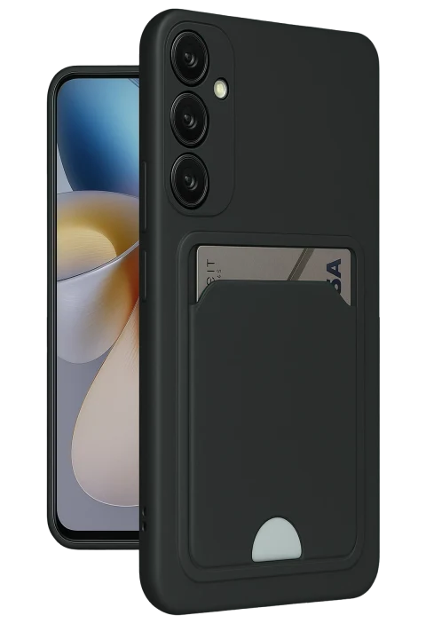 uryport Samsung Galaxy A26 Kılıf Kelvin Kartvizitli Silikon - Siyah