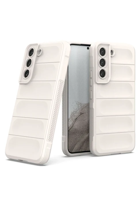 uryport Samsung Galaxy S22 Kılıf Optimum Silikon - Krem