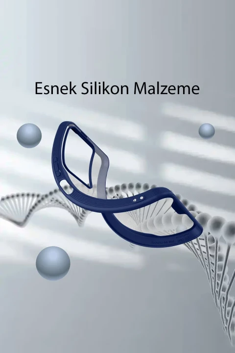 uryport Vivo Y35 Kılıf Platin Silikon - Lacivert