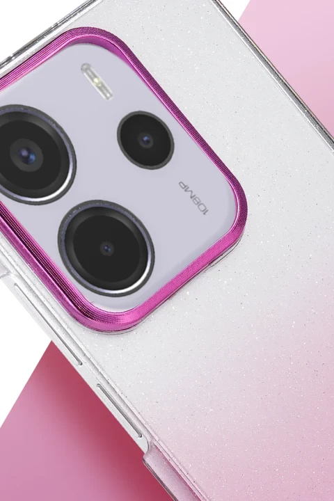 uryport Xiaomi Redmi 12 Glossy Kapak - Pembe