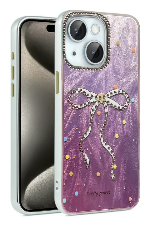uryport Apple iPhone 15 Kılıf Blade Aynalı Desenli Kapak - Desen 1