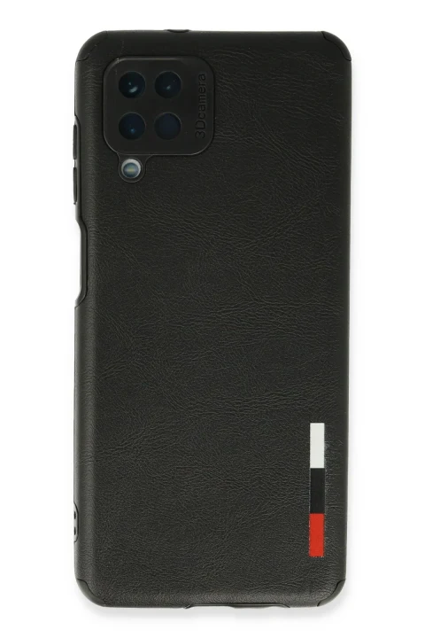 uryport Samsung Galaxy A12 Kılıf Loop Deri Silikon - Siyah