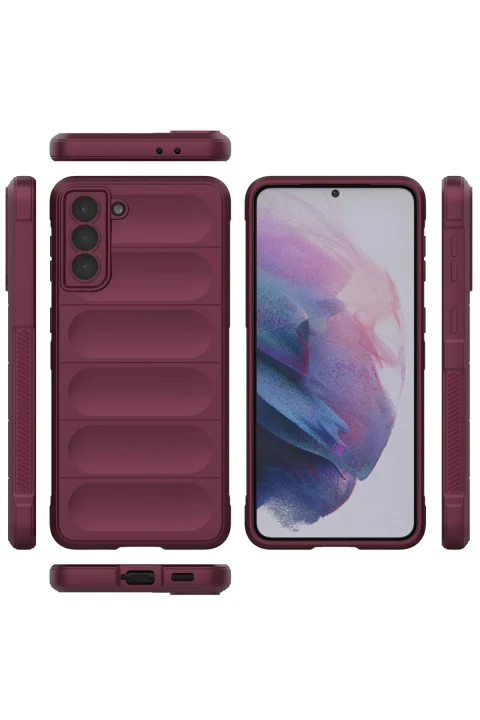 uryport Samsung Galaxy S21 Plus Kılıf Optimum Silikon - Bordo