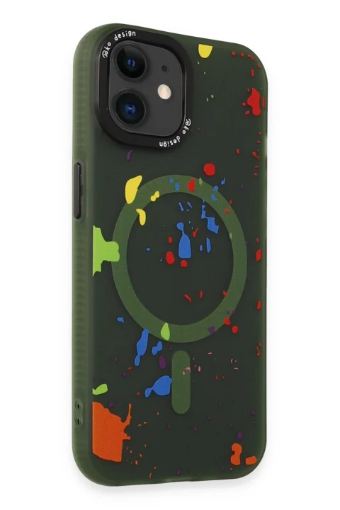Joko Apple iPhone 11 Colorful Magsafe Kapak - Koyu Yeşil