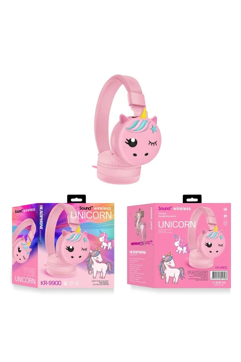 Karler Bass KR9900 Kablosuz Kafaüstü Kulaklık - Pembe