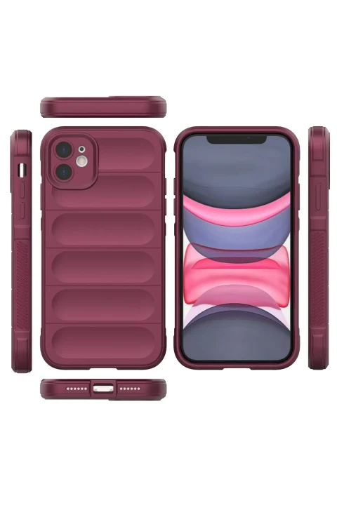 uryport Apple iPhone 11 Kılıf Optimum Silikon - Bordo