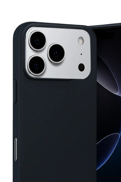 uryport Apple iPhone 17 Pro Nano içi Kadife Silikon - Siyah