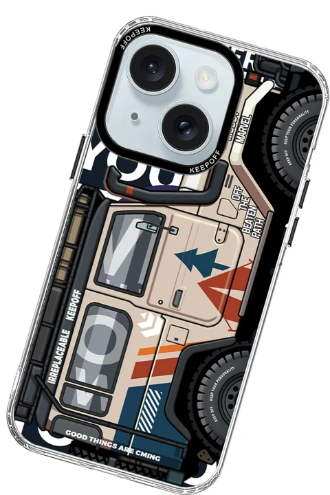 Keep Off Apple iPhone 15 Cross Country Travel Magsafe Kapak - Jungle