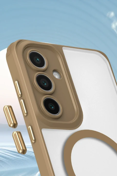 uryport Samsung Galaxy S24 FE Kılıf Enka Magsafe Silikon Kılıf - Titan Gri