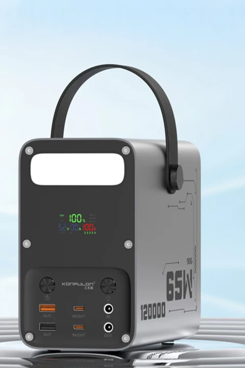 Konfulon A70Q 120.000 mAh 65W PD Hızlı Şarj Powerbank - Gri