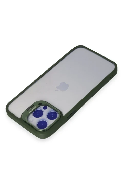 Joko Apple iPhone 14 Pro Kılıf Roblox Lens Standlı Kapak - Koyu Yeşil